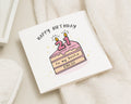 21st Birthday Card for Best Friend, Personalised Birthday Card for Her, Cute Cake Birthday Card for Daughter, Custom Friend Birthday Card