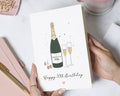 30th Birthday Card for Her, Personalised 30th Birthday Card, Champagne Birthday Card, Custom Birthday Card for Friend, Sister, Daughter