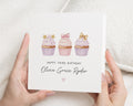Third Birthday Card, Personalised 3rd Birthday Card, Birthday Card for Girl, Cupcake Birthday Card, Cute Birthday Card for Daughter