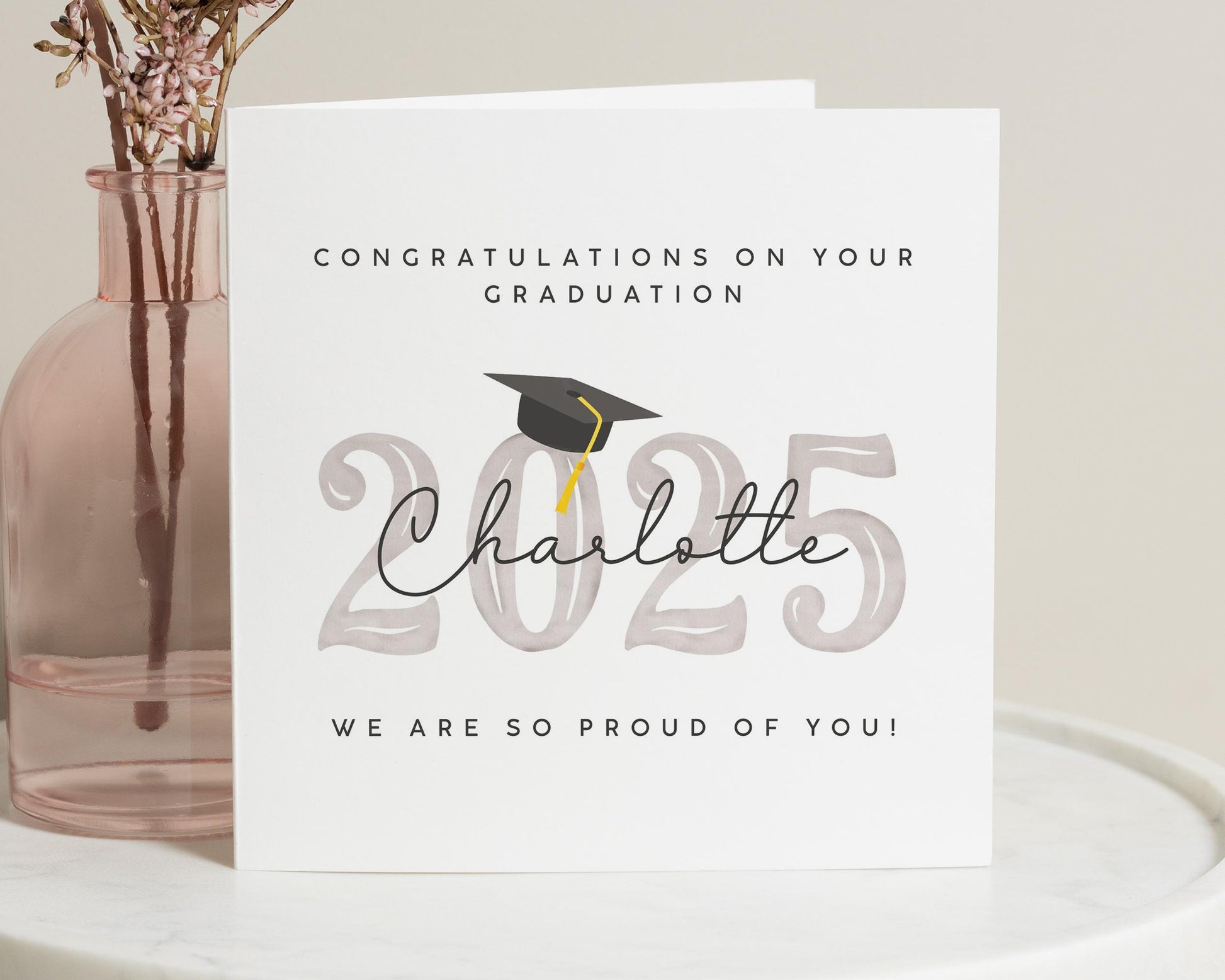 Graduation Card Personalised, Graduation Card for Her, Graduation Card for Daughter, Congratulations Card, Class of 2025 Card