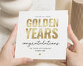 Retirement Card, Golden Years Retirement Card, Personalised Retirement Card, Congratulations Card, Custom Retirement Card, Faux Foil Look