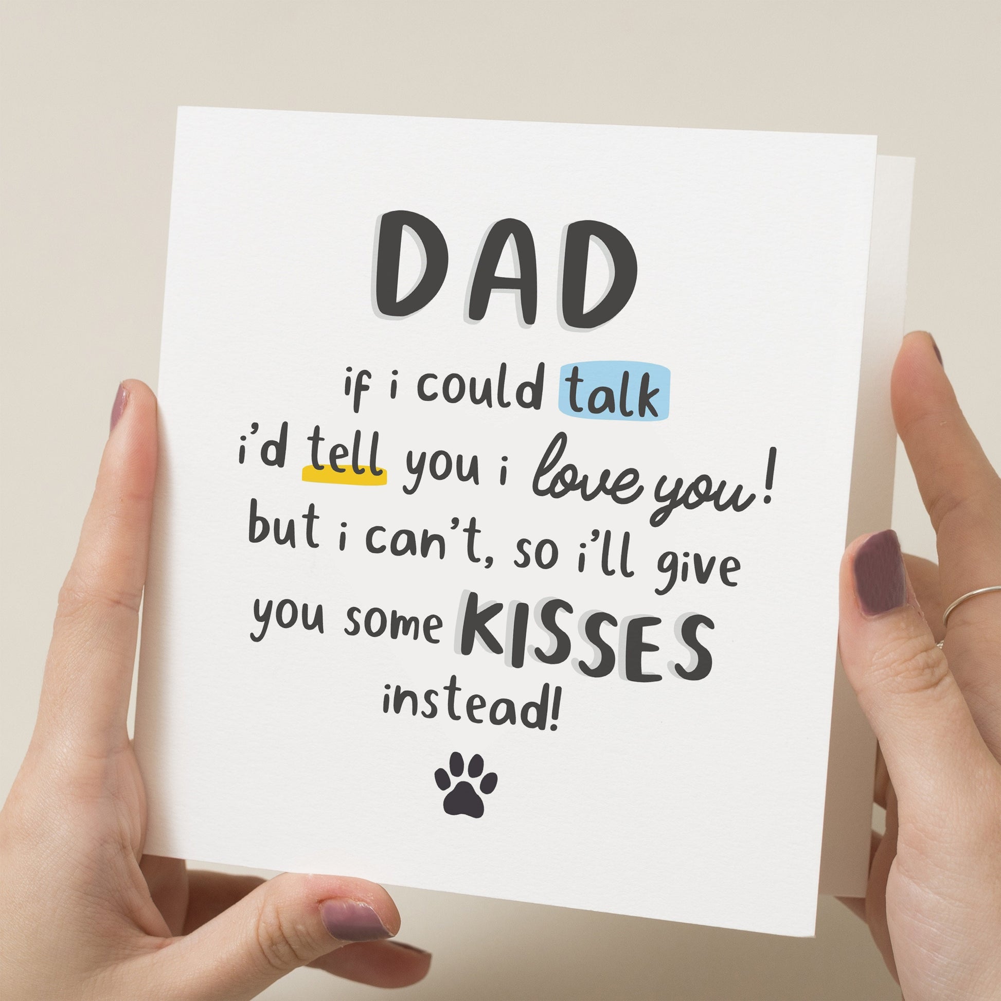 Fathers Day Card From The Dog, Dog Dad Card For Him, Happy Fathers Day, To The Best Dog Dad, Dog Parent Card, Dog Dad Card, Gift From Dog