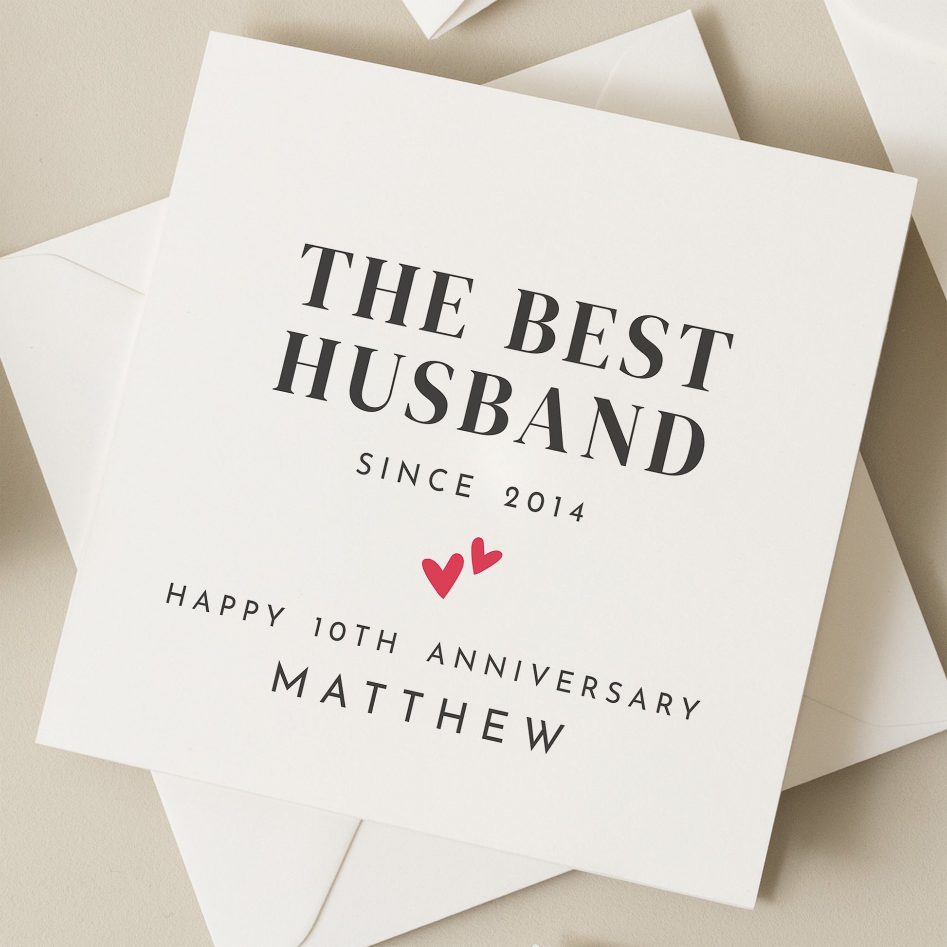 10th Wedding Anniversary Card For Husband, Husband Anniversary Card, Tenth Wedding Anniversary Card, Anniversary Gift For Husband, For Man