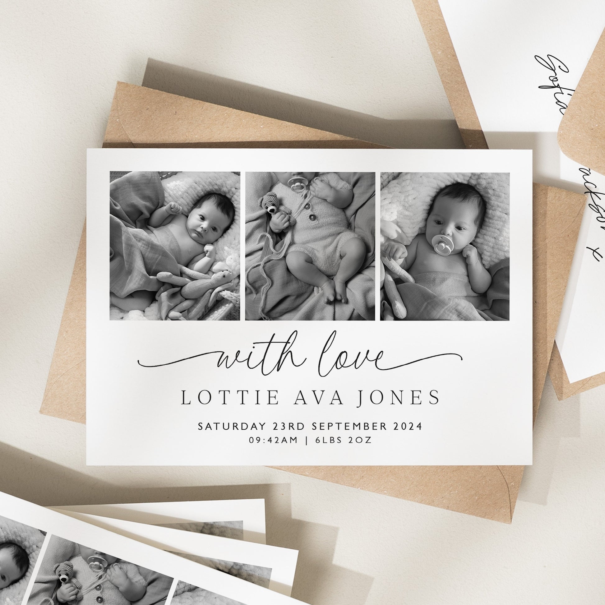 Baby Thank You Postcards With Photos, Baby Shower Thank You Cards, New Baby Thank You Cards, Personalised Thank You Cards, Thank You Cards