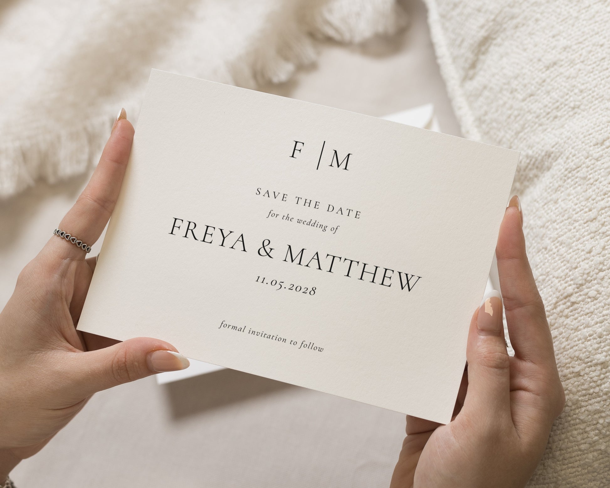 Personalised Save the Date Card, Wedding Save the Date Card, Simple Save the Date Cards, Minimal Save the Dates, Elegant A6 5x7