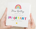 Thank You Card for Teacher, Rainbow Thank You Card, Teacher Appreciation Card, Personalised Thank You Card, End of Term Card