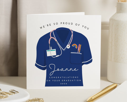 Personalised Graduation Card, Nurse Graduation Card, Medical Graduation Card, Doctor Graduation Card, Congratulations Graduation Card