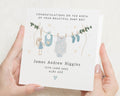New Baby Boy Card, Personalised Baby Boy Card, Baby Congratulations Card, Birth Card for Boy, Custom Newborn Card, Baby Shower Card