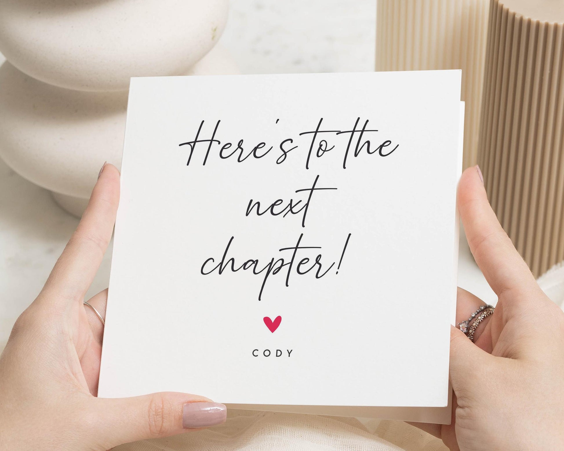 Congratulations Card, Personalised Card, New Job Card, Graduation Card, Leaving Card, Here's To The Next Chapter Card, Card For Friend