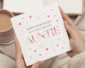 Birthday Card for Auntie, Auntie Birthday Card, Aunty Birthday Card, Birthday Card for Her, Cute Heart Birthday Card for Auntie