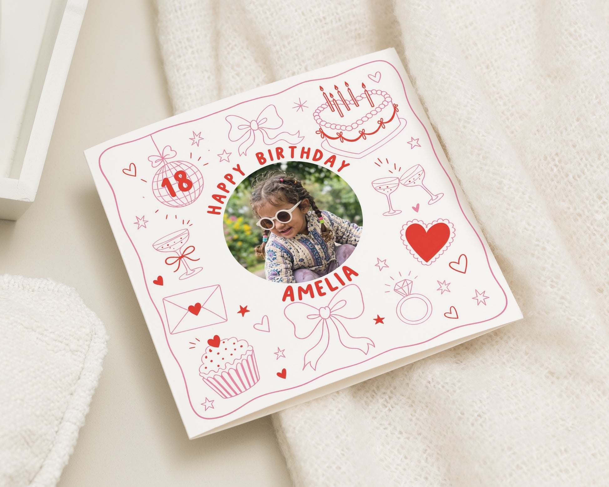 Personalised 18th Birthday Card, Photo Birthday Card for Daughter, Birthday Card for Girl, Niece, Granddaughter, Custom Card for Her