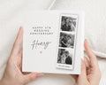 5th Wedding Anniversary Card, Personalised Anniversary Card, Photo Anniversary Card for Husband, Wife, Fifth Anniversary Cards