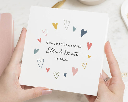 Personalised Wedding Card, Congratulations Wedding Card, Wedding Card for Couple, Personalised Congratulations Card, Engagement Card
