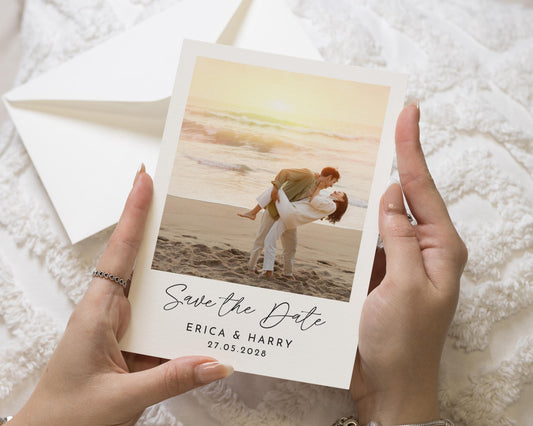 Personalised Save the Date Card, Photo Save the Date Card, Wedding Save the Date, Custom Save the Date, Simple Save the Date Card