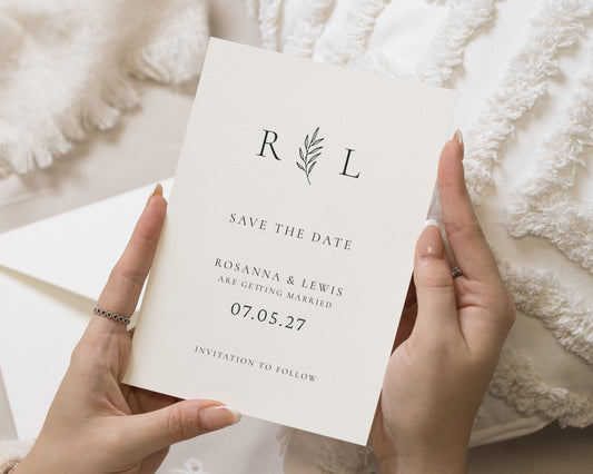Personalised Save the Date Card, Wedding Save the Date Card, Minimal Save the Date, Custom Save the Date Card, Simple Save the Date