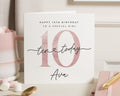 10th Birthday Card for Girl, Personalised Birthday Card, Birthday Card for Daughter, Special Girl Birthday Card, 10 Today Card