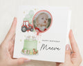 Personalised Birthday Card, Photo Birthday Card for Kids, Farm Birthday Card, Tractor Birthday Card, Animal Birthday Card