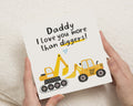 Birthday Card for Daddy, Digger Card for Dad, Fathers Day Card, Cute Card for Him, Personalised Daddy Card, Kids Card for Dad