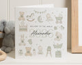 New Baby Card, Personalised New Baby Card, Welcome to the World Card, Baby Boy Card, Baby Girl Card, New Baby Congratulations Card
