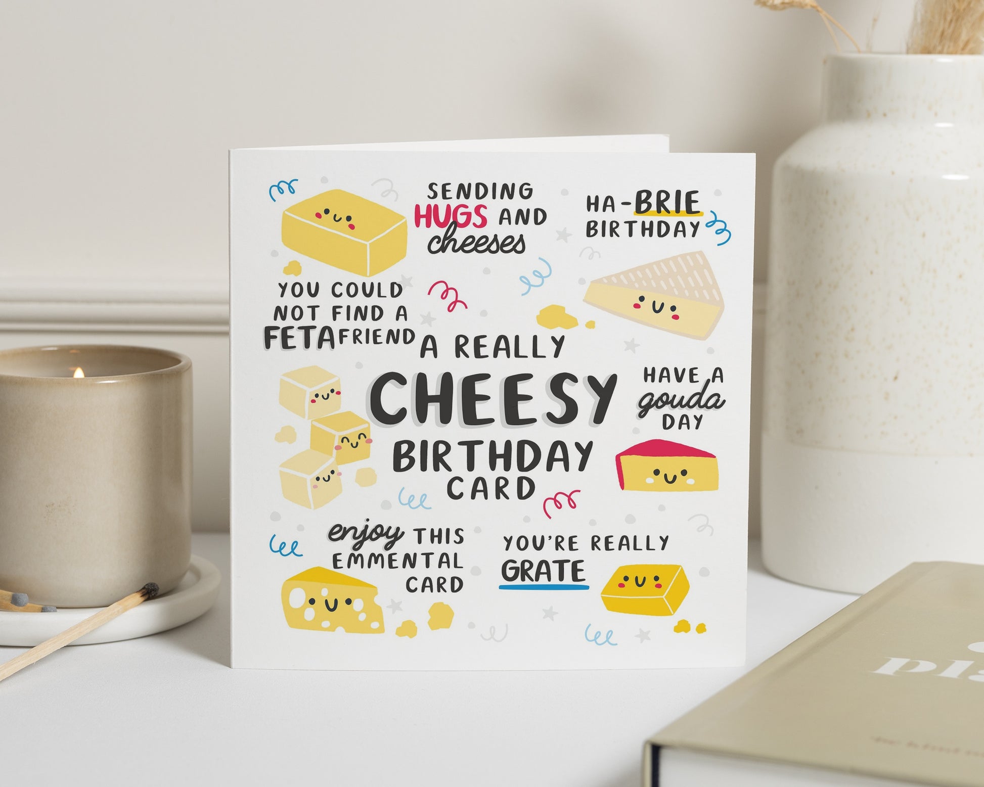 Cheesy Birthday Card, Funny Birthday Card for Friend, Pun Birthday Card, Birthday Card for Him, Birthday Card for Her, Cheese Card