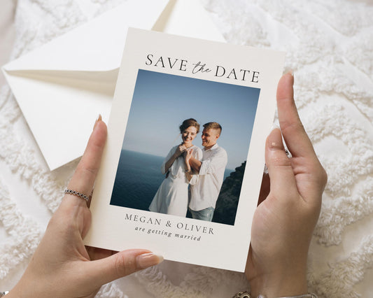 Personalised Save the Date Card, Photo Save the Date Card, Wedding Save the Date, Custom Save the Date, Simple Minimalist Save the Date