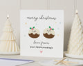 Christmas Card from Kids, Cute Christmas Card, Funny Christmas Card from Children, Christmas Pudding Card, Family Christmas Card