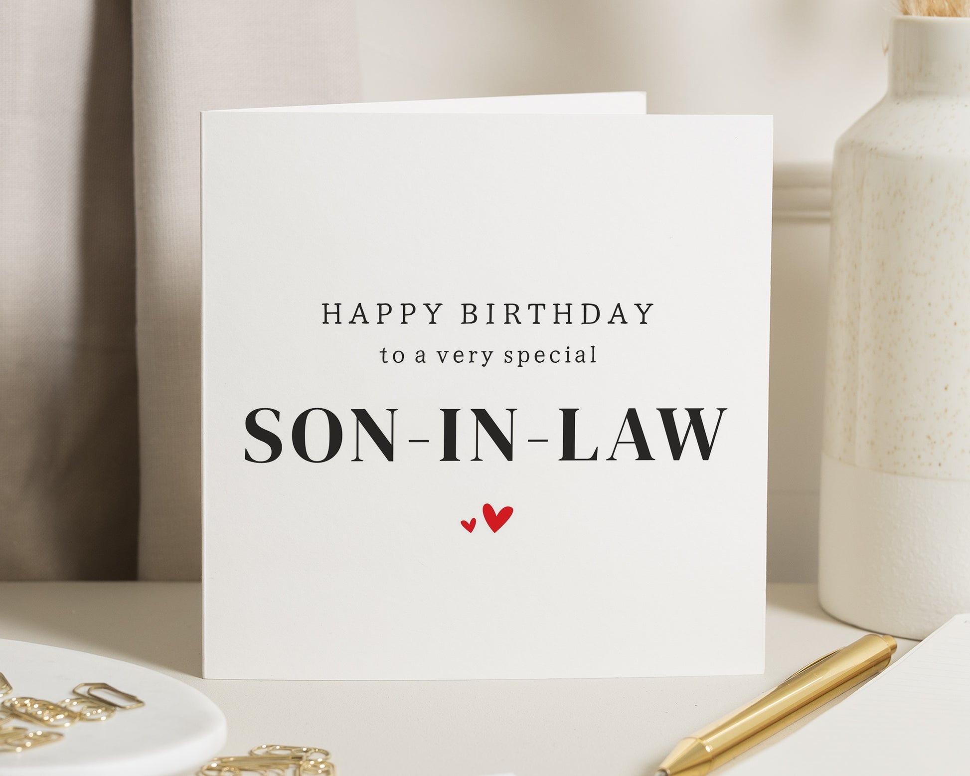 Son in Law Birthday Card, Birthday Card for Son in Law, Special Son in Law Card, Birthday Cards for Him, Simple Birthday Card