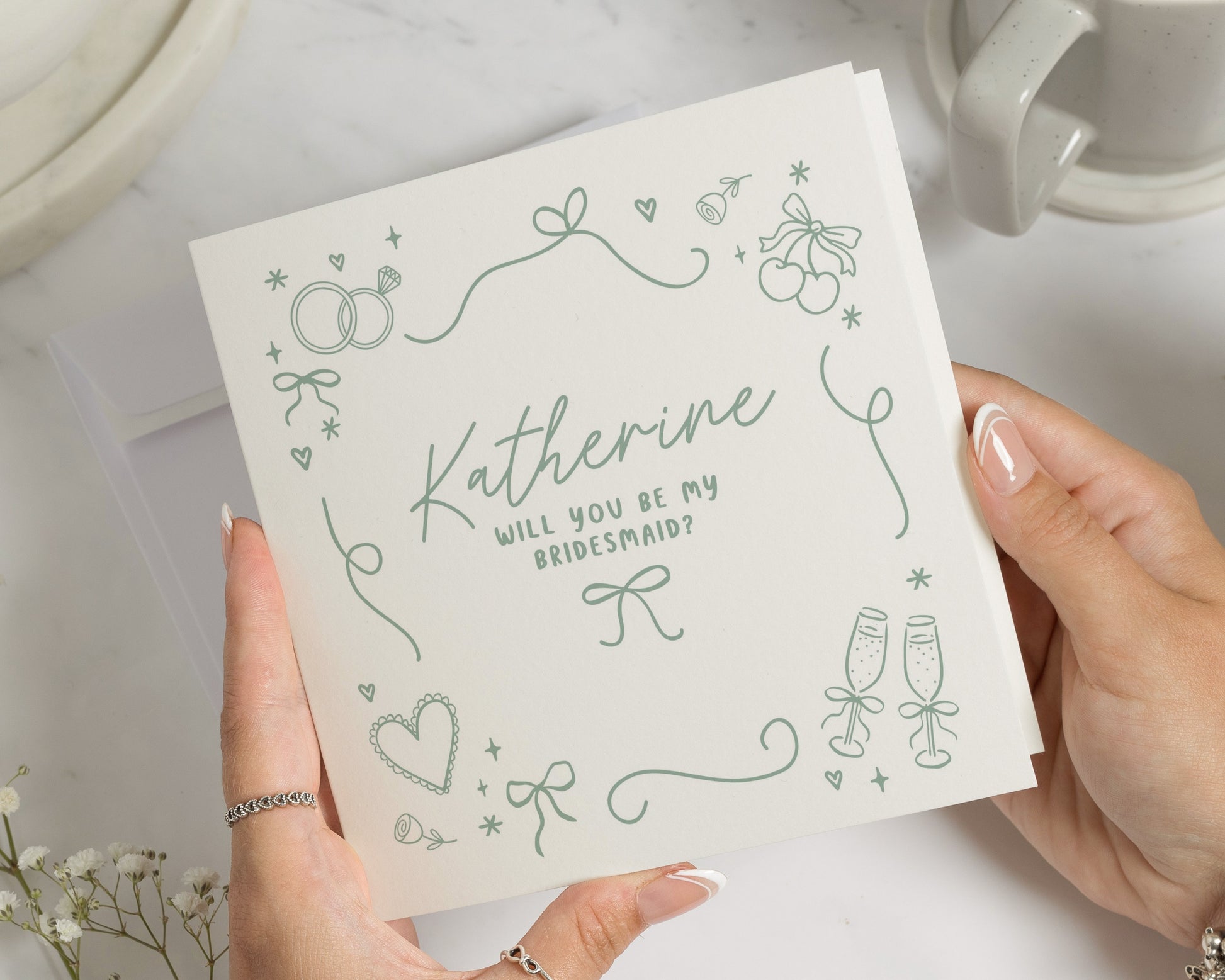 Will You Be My Bridesmaid Card, Bridesmaid Proposal Card, Personalised Bridesmaid Card, Wedding Proposal Card, Bridal Party Card