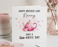 Mother's Day Card for Nanny, Nanny Mother's Day Card, Cute Teapot, Personalised Mother's Day Card, Card for Grandma, Tea Pun Card