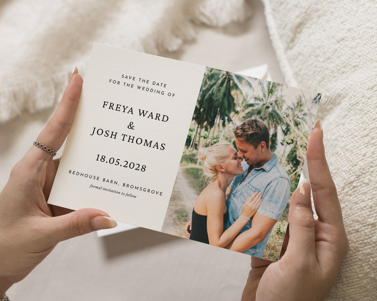 Personalised Save the Date Card, Wedding Save the Date, Photo Save the Date Cards, Simple Save the Date Card, Minimal Save the Dates