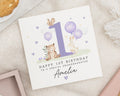 1st Birthday Card for Granddaughter, Personalised Granddaughter Birthday Card, Cute Animal Birthday Card, First Birthday Card Girl
