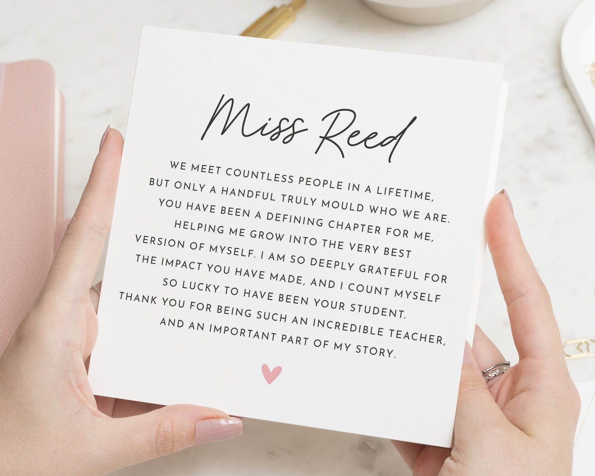 Teacher Thank You Card, Personalised Teacher Card, Thank You Teacher Card From Student, End of Term Card, Teacher Appreciation Card