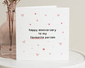 Anniversary Card for Partner, Anniversary Card for Boyfriend, Girlfriend, Romantic Anniversary Card for Husband, Wife, Favourite Person Card