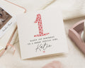 1st Birthday Card for Girl, Personalised First Birthday Card, Berry Birthday Card, Birthday Card for Daughter, Cute Birthday Card