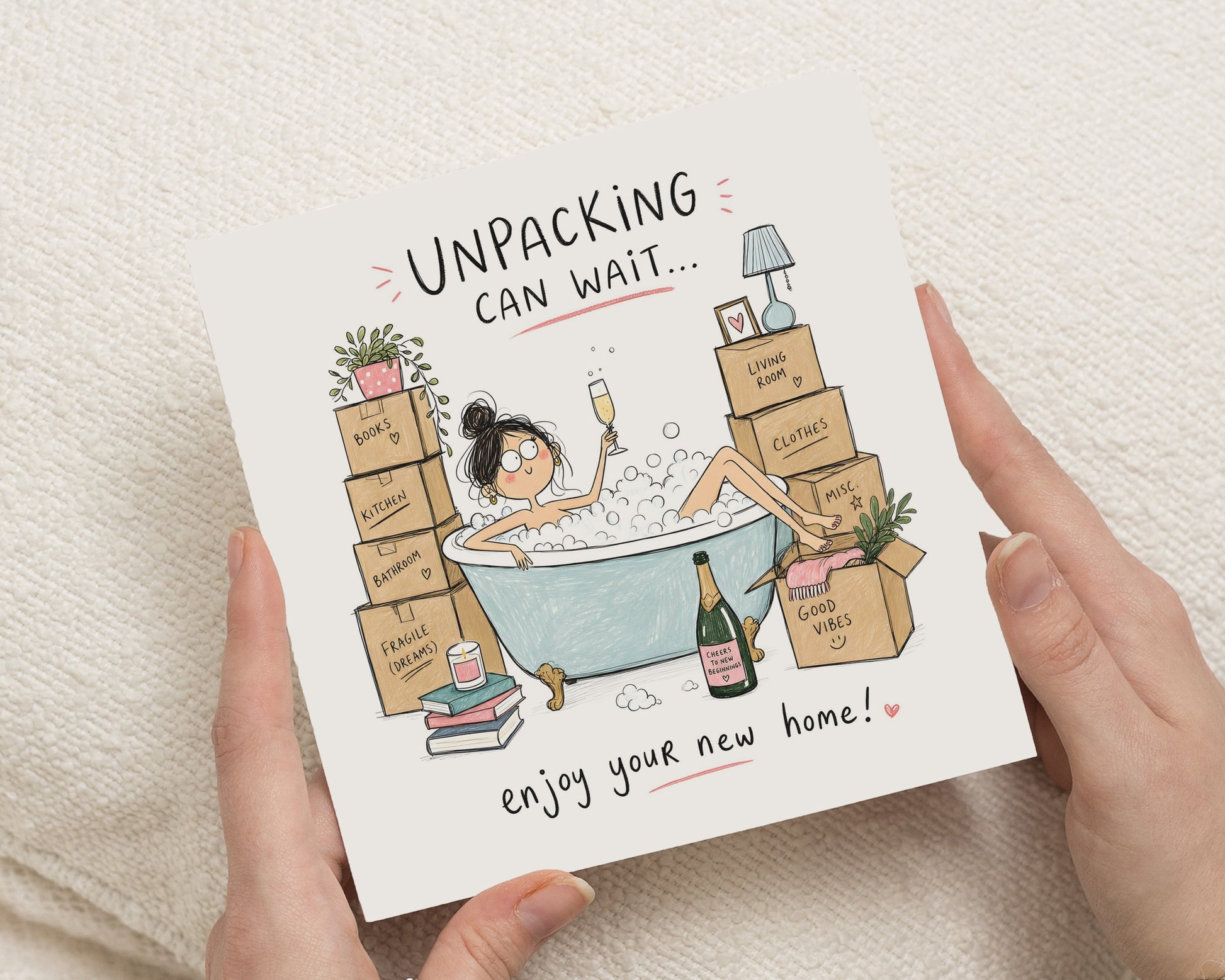 New Home Card, New Home Congratulations Card, Moving House Card, First Home Card, Housewarming Card for Her, New Home Cards