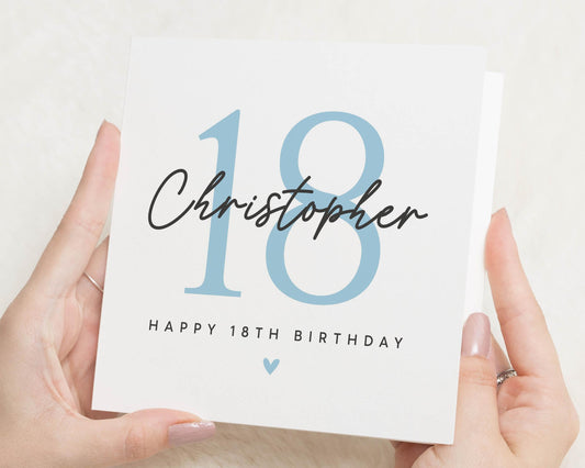 18th Birthday Card, Personalised Birthday Card for Him, Birthday Card for Son, Birthday Card for Boyfriend, 18th Birthday Gift Card
