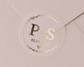 Personalised Wedding Initials Sticker, Gold Foil Wedding Sticker, Custom Envelope Seal, Wedding Date Sticker, Monogram Wedding Label