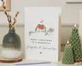 Daughter and Son in Law Christmas Card, Christmas Card for Daughter, Son in Law Christmas Card, Robin Christmas Card, Cute Xmas Card