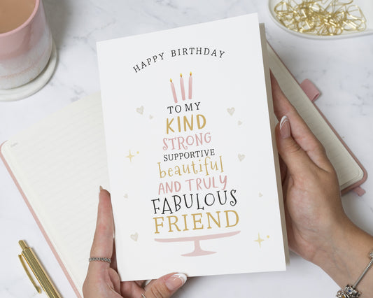 Birthday Card for Friend, Best Friend Birthday Card, Birthday Card for Her, Cute Friend Birthday Card, Simple Birthday Card for Women