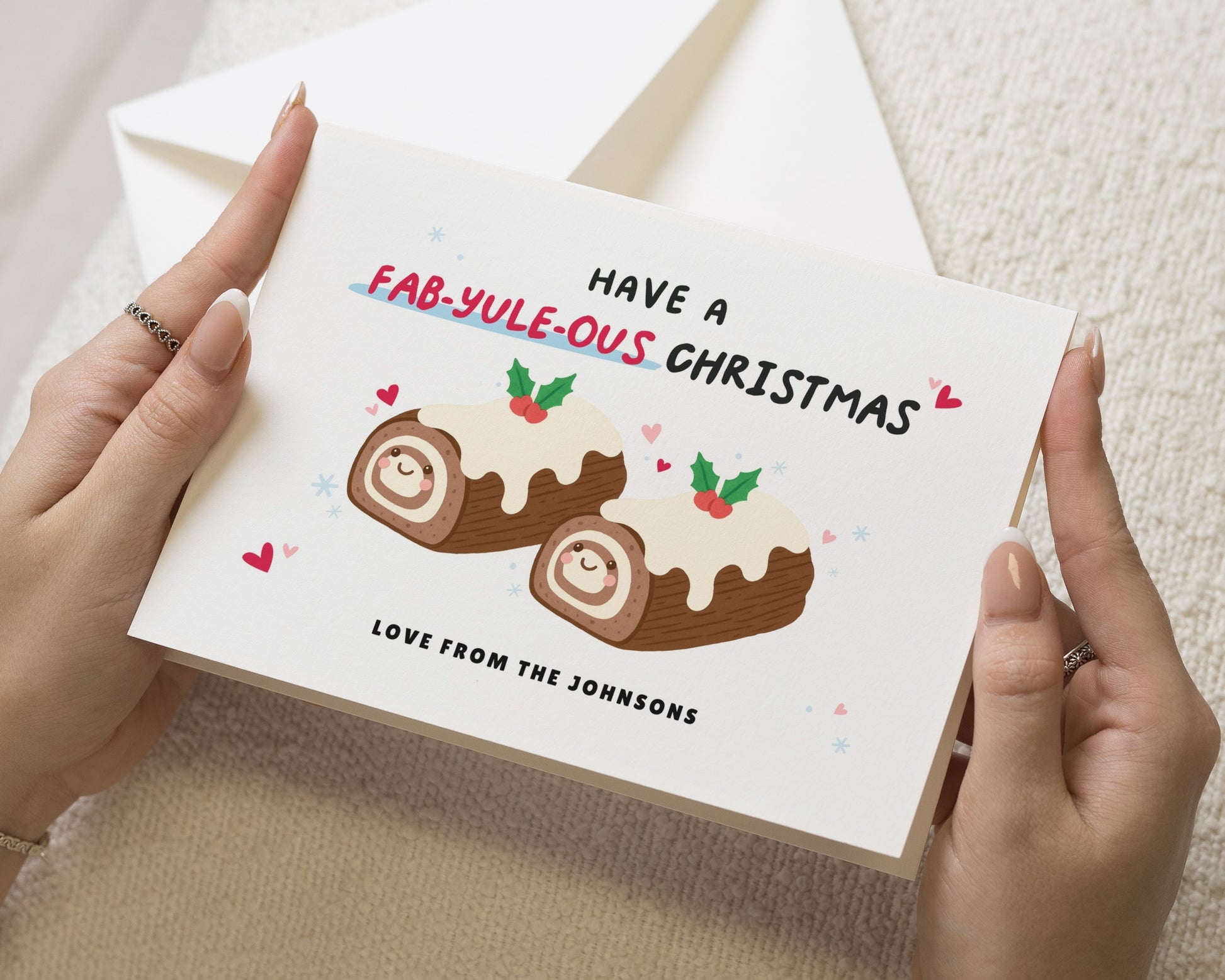 Personalised Christmas Card, Fab Yule Ous Christmas Card, Cute Christmas Card, Custom Christmas Card, Family Christmas Card