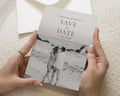 Personalised Save the Date Card, Photo Save the Date, Black and White Save the Date, Monochrome Save the Date
