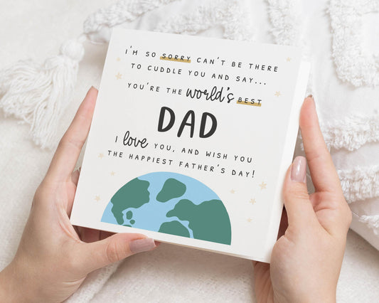 Fathers Day Card for Dad, Worlds Best Dad Card, Fathers Day Card from Daughter, Cute Fathers Day Card, Personalised Fathers Day Card