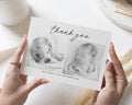 Personalised Baby Thank You Cards, Photo Baby Thank You Card, Birth Announcement Card, Minimal Thank You Cards, Folded Baby Thank You Cards