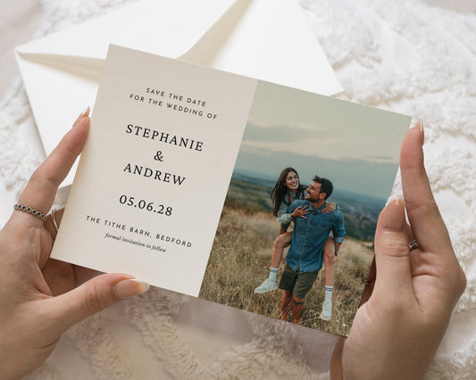 Personalised Save the Date Card, Photo Save the Date Card, Wedding Save the Date, Custom Save the Date, Simple Save the Date Card