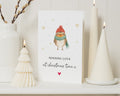Christmas Card, Sending Love Christmas Card, Robin Christmas Card, Cute Christmas Card for Her, Christmas Card for Friend, Xmas Card