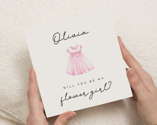 Will You Be My Flower Girl Card, Personalised Flower Girl Proposal Card, Flower Girl Card, Cute Wedding Party Card for Girls