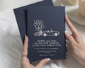 Navy Blue Wedding Invitations, Illustrated Car Wedding Invites, Fun Balloon Wedding Stationery, Personalised Invitation Suite