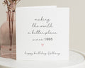 Birthday Card for Her, Personalised Birthday Card, Birthday Card for Friend, Birthday Card for Daughter, Custom Year Birthday Card