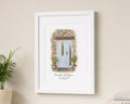 Personalised House Portrait Print, Custom Home Illustration, First Home Gift, New Home Wall Art, House Warming Gift, Mounted Print