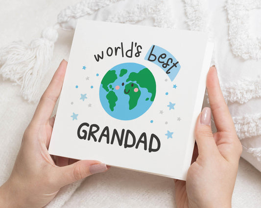 Grandad Fathers Day Card, Birthday Card for Grandad, Worlds Best Grandad Card, Cute Grandad Card, Card for Him